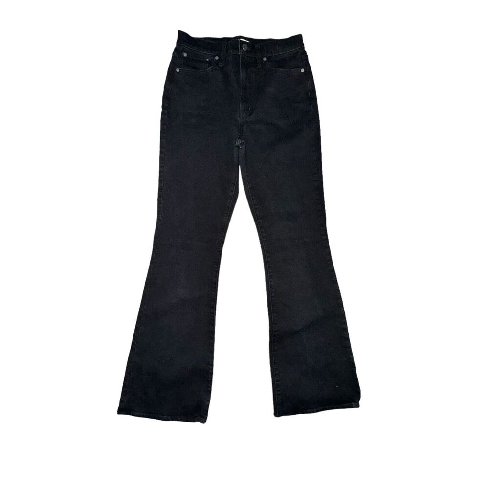 Madewell The Perfect Vintage Flare Jeans Women 29T Sherborn Wash Black High Rise